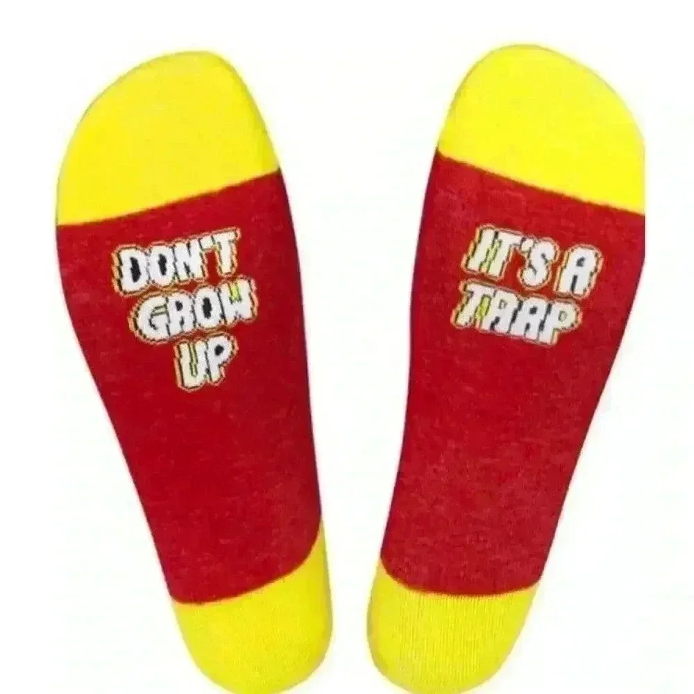 Funatic Don’t Grow Up It’s A Trap Socks - Funny Novelty Gifts Adults Parents